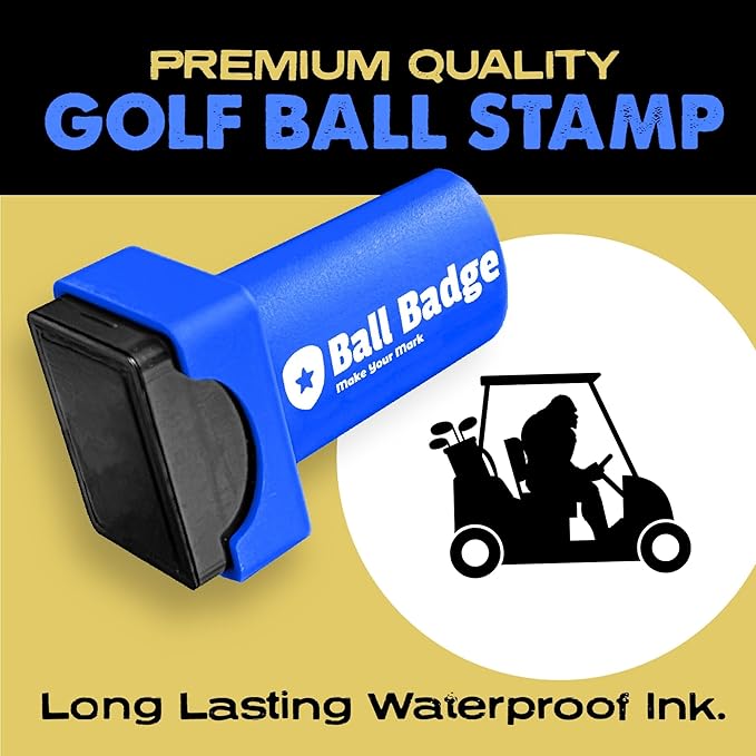 Ball Badge - Golf Ball Stamp (The Icon Series), Golf Ball Marker, Reusable Golf Ball Marking Tool to Identify Golf Balls