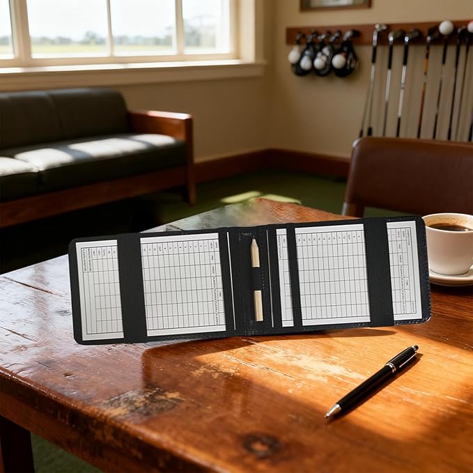 Golf Scorecard Holder,Portable Score Display Notebook for Practice Training Indoor Home Backyard Sports Club Recreation Competition Entertainment Simulation