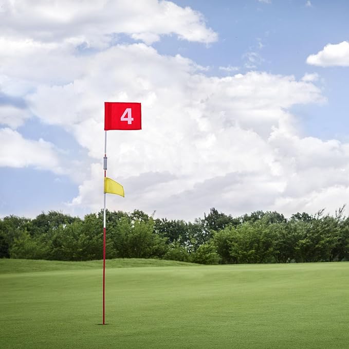 4Pcs 4Pcs Numbered Training Flags Durable Putting Course Flags for Practice Portable Lightweight Golf Markers for Backyard and Outdoor Use