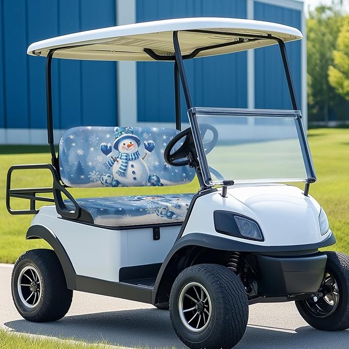 Fashion Print Golf Cart Seat Covers 2 Passenger Golf Cart Backrest Cover Golf Cart Seat Towel Gift for Friends