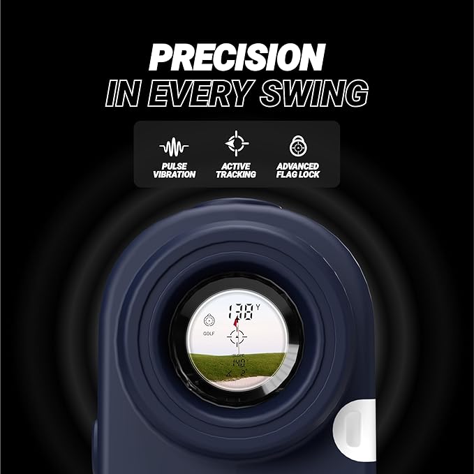 Blue Tees Golf - Series 2 Pro Plus + Laser Rangefinder with Slope Switch - 800 Yards Range, Slope Measurement, Flag Lock with Pulse Vibration, 6X Magnification
