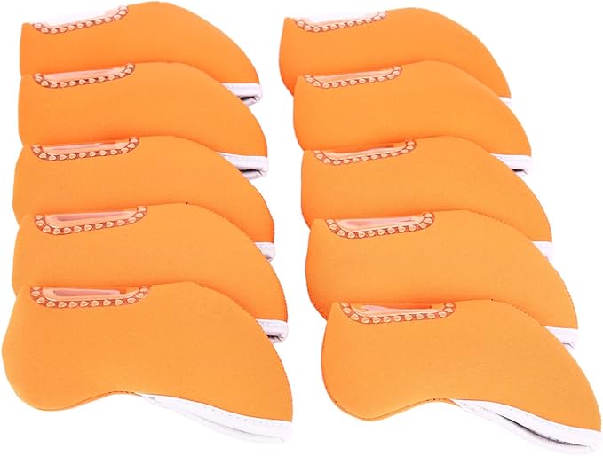 Sword &Shield sports 10pcs Neoprene Golf Iron Club Covers See Through Window Head Cover