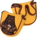 Golf Club Head Cover Golf Head Cover Driver Headcover Fairway Wood Headcover Hybrid Club Head Cover Golf Blade Mallet Putter Cover Beer Bear