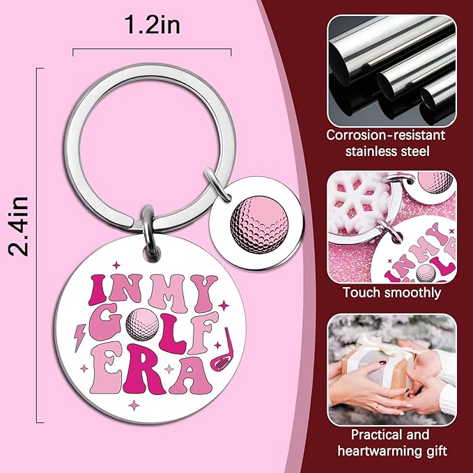 Golf Gifts for Women Golf Keychain Gifts for Her Golfs Accessories for Women Girls Golfs Gift for Women Golfers Unique Birthday Christmas Gift for Golfer Stuff
