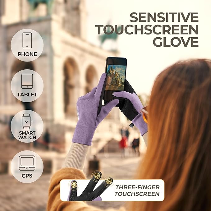 SIMARI Winter Gloves for Women, TouchScreen Water-Resistant Warm Thermal Gloves for Cold Weather, Running Hiking Driving