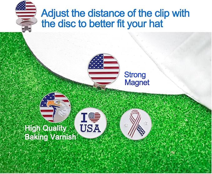 Golf Ball Markers with Magnetic Hat Clips Assorted Patterns Value Gift Set Mark Golf Divot Tool Accessories, Golf Ball Markers with Hat Clips Sets for Men Women Kids Gifts.