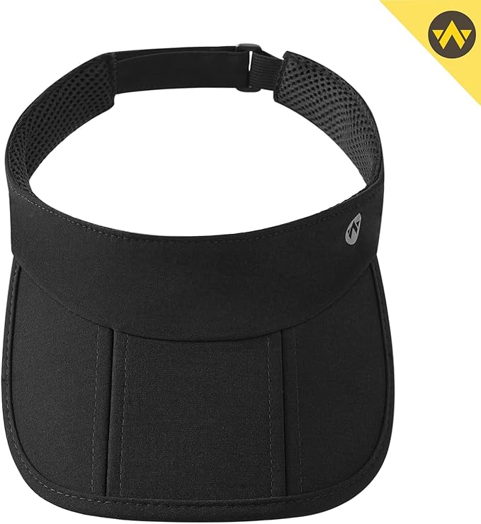 WANDER Sports Sun Visor Hats Adjustable Running Golf Tennis Mesh Folding Cap for Women Men
