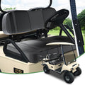 T TGBROS Golf Cart Seat Covers Fit for Yamaha Club Car EZGO Ordinary Front Rear Seat Cushion Waterproof Vinyl Leather Breathable Comfortable Replacement Black Seat Cover Anti-Scratch