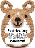AICase Inspirational Crochet Positive Dog Animals, Emotional Support Nuggets Dog Mom Gifts for Women Men Dad Corgi Lovers Best Friends Birthday Christmas Easter Funny Small Unique Cute Themed Decor