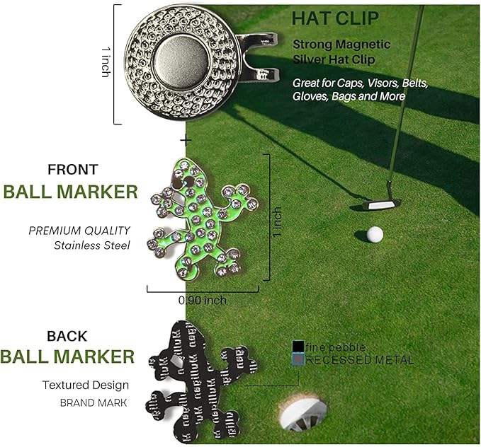 Mulligan Hooligan Golf Ball Marker + Magnetic Hat Clip, Funny and Unique Golf Gift, Premium Quality, The Perfect for Your Favorite Golfer, Golf Accessories for Any Occasions