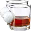 BenShot Golf Ball Rocks Glass - 11oz | Made in the USA [Set of 2]