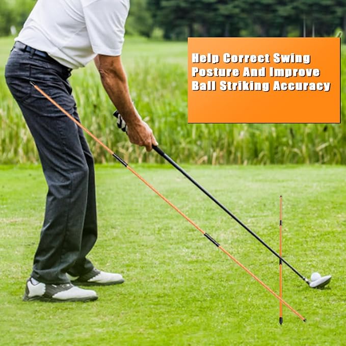 Professional 2 or 3 or 4 Pack Collapsible Golf Alignment Sticks, Premium 40" Alignment Golf Stick Ideal for Aiming, Putting and Swing Practice