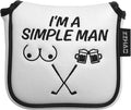 ZZHAO Golf Putter Cover - Funny Magnetic Mallet Putter Cover - Fits Most Mallet Putters - Golf Gifts for Dad - 5.5 x 4.7 x 1.2 Inches