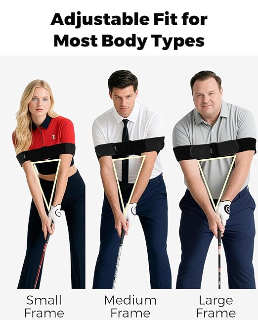 Adjustable Golf Swing Trainer Arm Band – 2025 Essential Golf Accessories for Golfers – Innovative Arm Connection Aid with Strong Restraining Power to Fix Chicken Wing & Improve Swing Stability