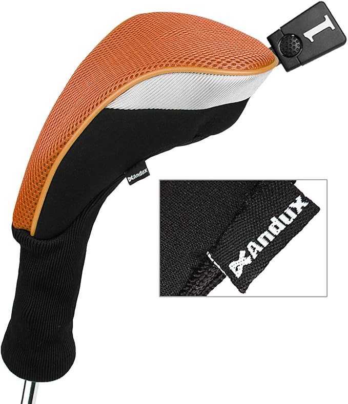Andux 4pcs/Set Mesh Golf 460cc Driver Fairway Wood Club Head Covers Long Neck with No. Tags