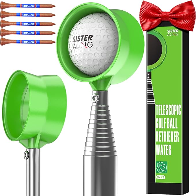 9ft/12ft Water Telescopic Golf Ball Retriever，Classic and Durable Stainless Steel Picker Upper, The Best Accessory Gift for Men and Women Golfers.