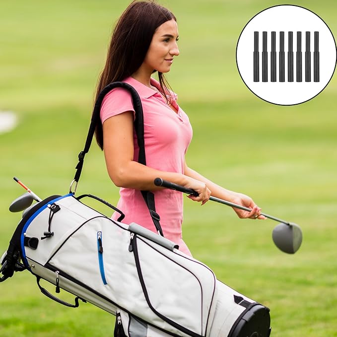 8pcs Golf Club Shaft Extension Golf Stick Extender Golfs Putter Extension Rod for Wood Putter Shaft Club Extensions for Golfs Clubs Shafts (Black)