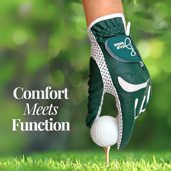 Golf Gloves Both Hands Women's 1 Pair Lightweight Non-Slip Silicone Extra Grip All Weather Girls Ladies Sports Tennis