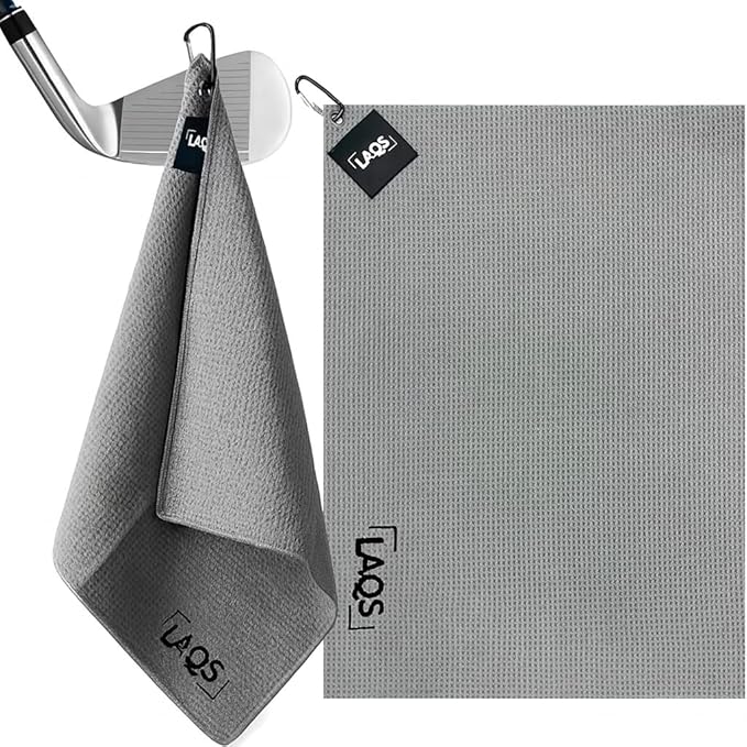 Magnetic Golf Towel 24 x16 – Premium Waffle Weave Microfiber Golf Rag with Strong Magnet and Clip for Clubs & Carts – Ultra-Absorbent, Quick-Dry Golf Towel for Cleaning Clubs & Balls