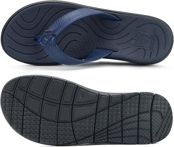 KuaiLu Comfortable Flip Flops for Women with Arch Support Summer Beach Walking Thong Sandals Slip On Indoor Outdoor