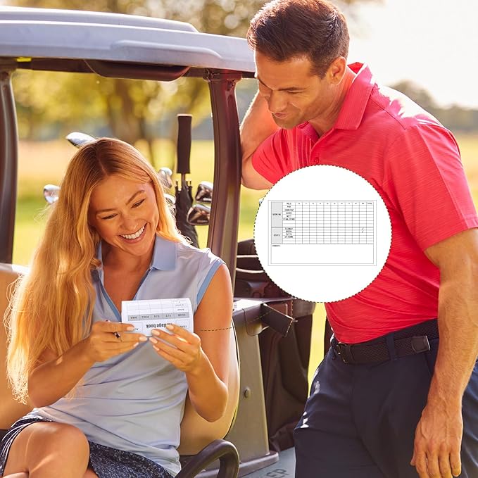 Glenmal 8 Pcs Golf Yardage Book with Golf Scorecard Book Notebook Pocket Size, Journal, Log Book, Score Book, Notepad for Golfers Men Women Golfing Game Scorebook Supplies
