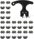Golf Spikes Set, Includes 31 Pcs Soft Golf Cleats with Spike Wrench Tool, 6mm Dia Metal Thread Screw-in Replacement Spikes for Golf Lawn Cricket Sports Shoes