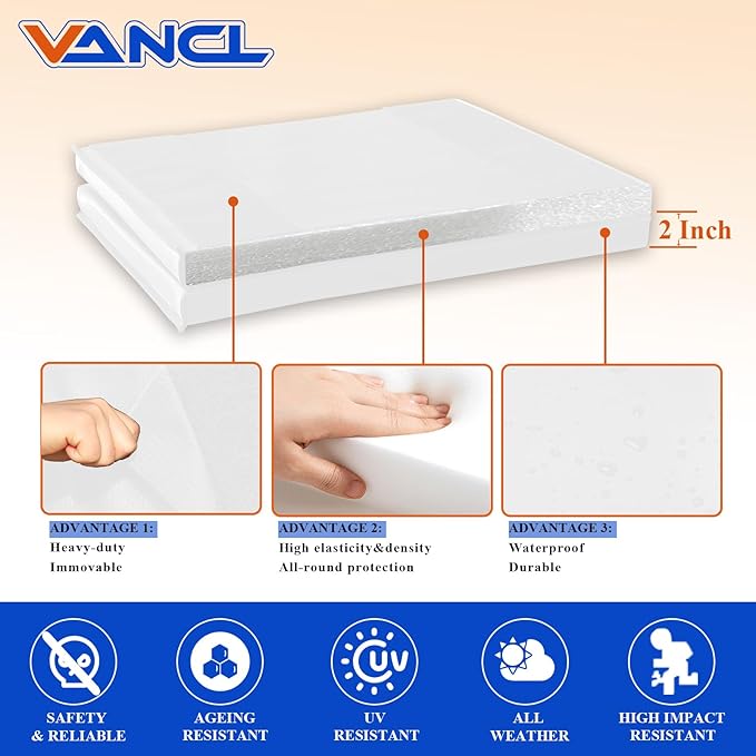Gym Padding Wall Pads for Gym Wall Mats Basketball Wall Padding 2" Thick Foam Gym Wall Pad for Kids Wall Pad Protection, Waterproof Durable Wall Pads for Safety Colorful Wall Pad