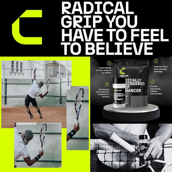 Chalkless Grip Enhancer, Less Mess Non Toxic Replacement for Liquid Chalk, Grip Solution for Weightlifting, Gaming, Tennis, Golf, Engineered to Improve Grip for Longer