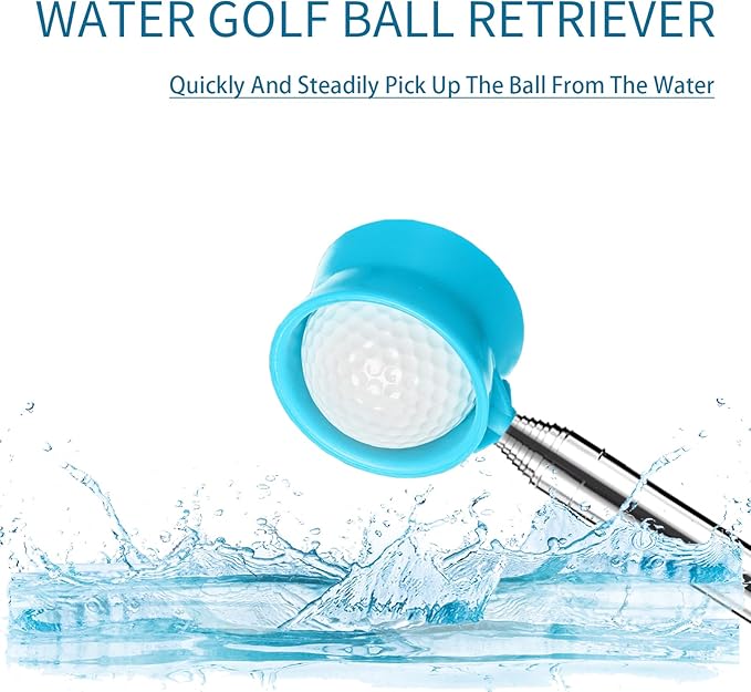 Golf Ball Retriever for Water Telescopic, 9Ft/12Ft Stainless Steel Ball Retriever Tool Golf Ball Grabber