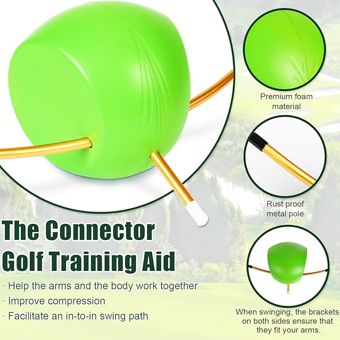 The Connector Golf Training Aid - 2 Pcs Golf Swing Trainer Aid for Posture Correction Practice, Suitable for Golfers of All Levels Looking to Improve Overall Game