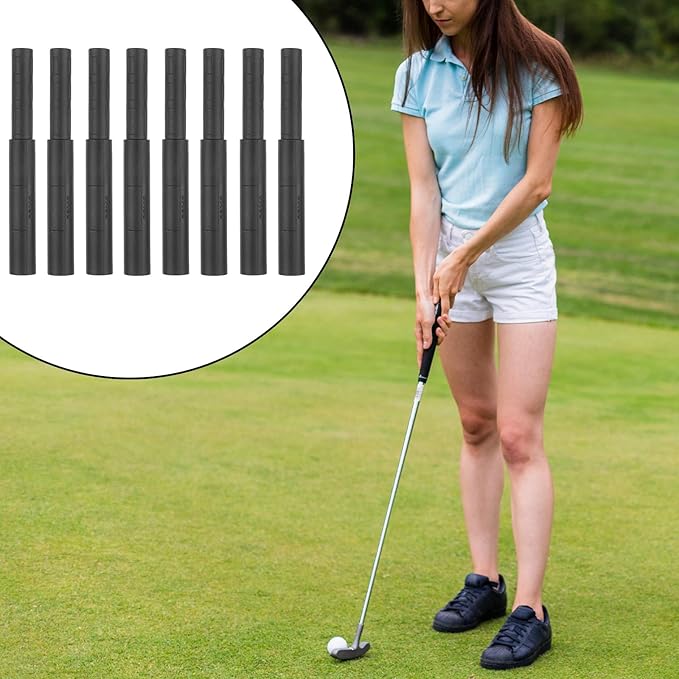 8pcs Golf Club Shaft Extension Golf Stick Extender Golfs Putter Extension Rod for Wood Putter Shaft Club Extensions for Golfs Clubs Shafts (Black)