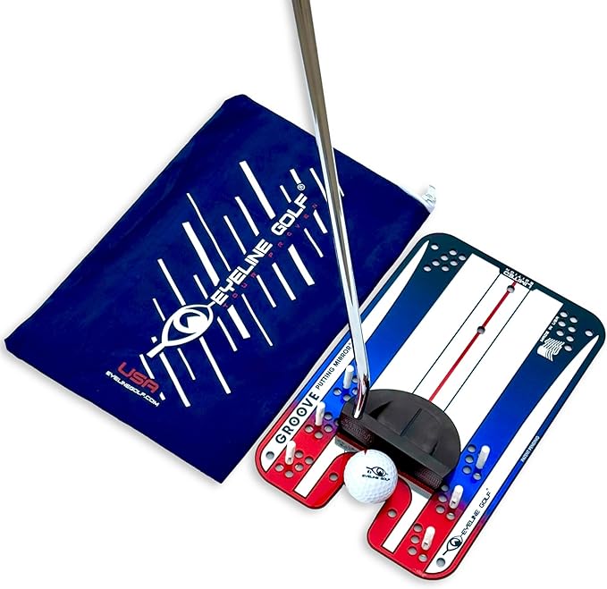 Genuine EyeLine Golf Alignment Putting Mirror - Top Training Aid on The PGA Tour - See Rapid Improvement - Helps Beginner, Junior, and Scratch Golfers