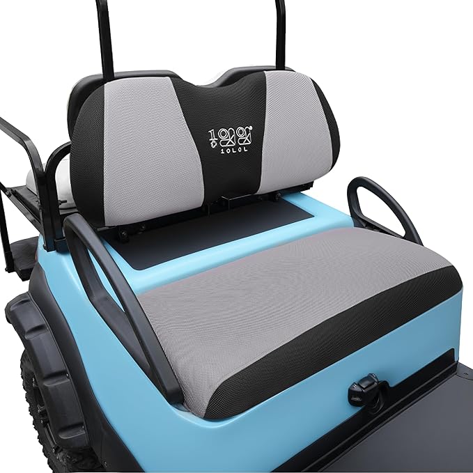 10L0L Golf Cart Seat Covers Universal for Yamaha G29 Drive2 Club Car DS Precedent Tempo Standard Front Seats, Breathable Mesh Bench Seat Cover, No Drilling Seat Cushion - All-Season Comfort