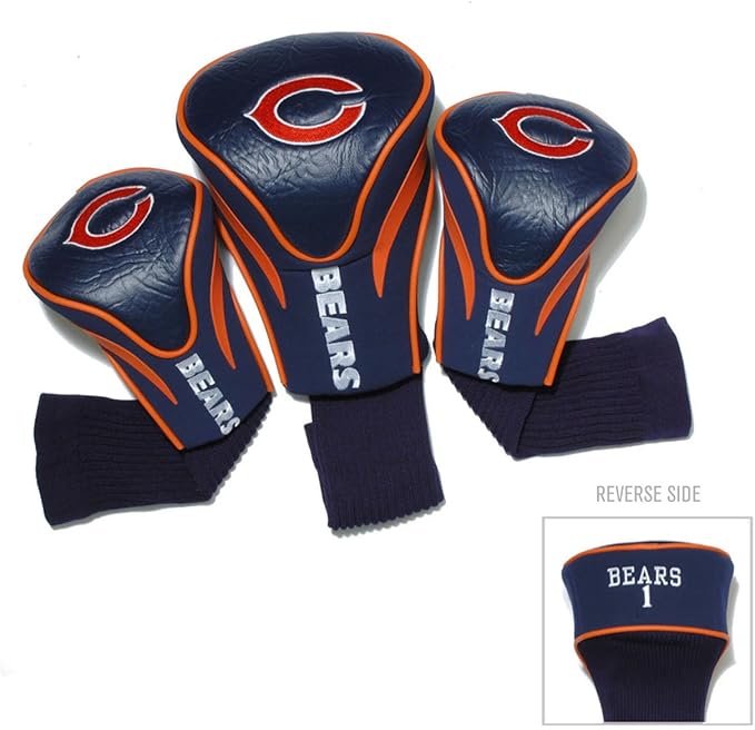 Team Golf NFL Numbered 1, 3, & X, Fits Oversized Drivers, Utility, Rescue & Fairway Clubs, Velour Lined for Extra Club Protection