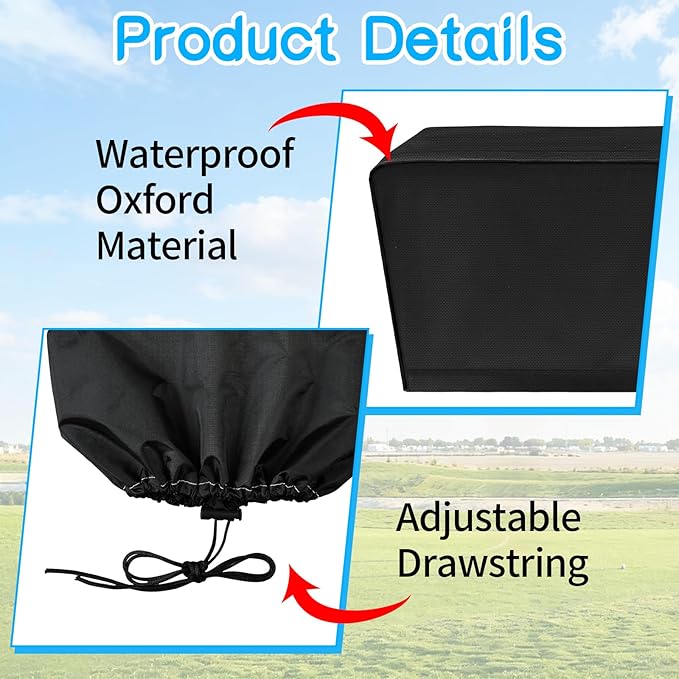 Golf Cart Screen Cover, Waterproof and Dustproof with a Secure Drawstring, Made of Oxford Fabric