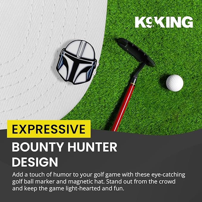 K9King Funny Golf Ball Marker with Magnetic Hat Clip – Unique Durable Enamel Ball Marker – Enhanced Golfing Fun Waterproof Scratch Free Golf Accessories and Gifts for Golfers