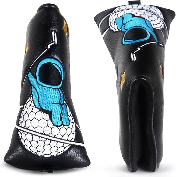 Astronaut Series Golf Headcovers, Synthetic Leather Golf Head Covers for Driver, Fairway Wood and Hybrid, Golf Putter Covers for Mallet and Blade