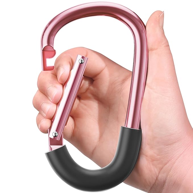 SURDOCA Stroller Hooks, Large Stroller Hooks for Bags, Universal Stroller Clips and Hooks, Mommy Hook for Stroller Heavy Duty, Stroller Accessories for Mom