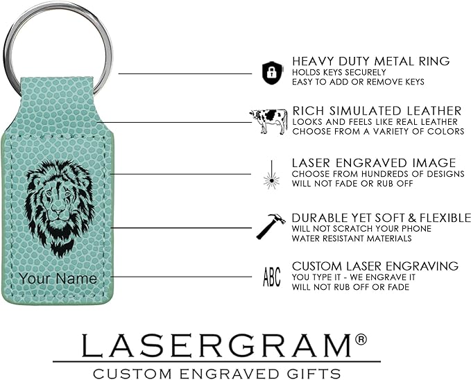 LaserGram Rectangle Keychain, Disc Golf, Personalized Engraving Included