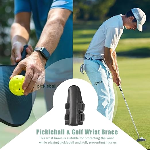 Pickleball & Golf Wrist Brace, Dual Sport Swing Alignment Trainer Neoprene Wrist Correction Support for Pickleball Training and Pickleball Form, Golf Swing Aid for Beginners ﻿