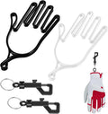 2 Pcs Golf Gloves Stretcher Support Frame Golf Gloves Stretcher Holder Hanger Keeper Dryer Shaper Tool Plastic Keeper Support Rack Holder Dryer Hanger Frame with Hanging Hook for Men Women Golfer