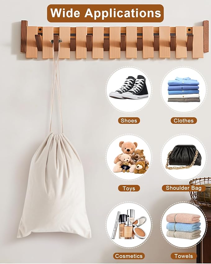 FantasyLife Shoe Bags for Travel, Washable Dust Bags for Storage & Packing, Flannel Shoe Pouch with Drawstring Closure for Purses, Handbags, Shoes & Toys (2, Beige)