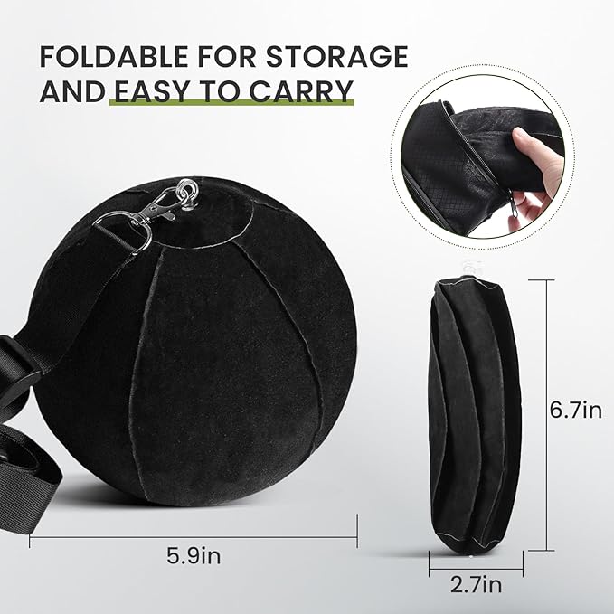 FINGER TEN Golf Smart Ball Training Aid Impact Inflatable Balls with Air Pump Adjustable Lanyard Assist Teaching Posture Correction Trainer Aids for Men Women Beginner Golfer