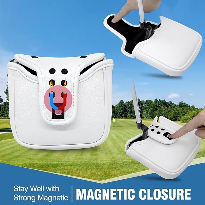 Golf Club Covers Field Hockey Mask Putter Covers Driver Cover Fariway Wood Headcover Hybrid Covers 3 Wood Headcover Mallet Putter Headcovers for Most Brand
