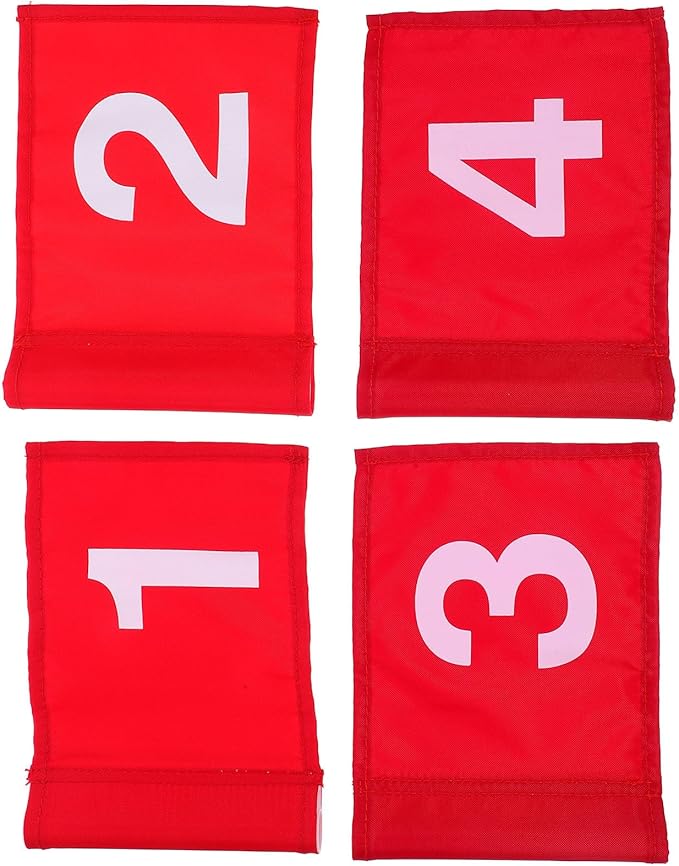 4Pcs 4Pcs Numbered Training Flags Durable Putting Course Flags for Practice Portable Lightweight Golf Markers for Backyard and Outdoor Use