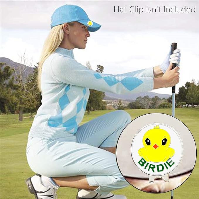 FINGER TEN Golf Ball Marker with Hat Clip Markers Assorted Patterns Value Gift Set Mark Golf Divot Tool Accessories for Men Women Kids