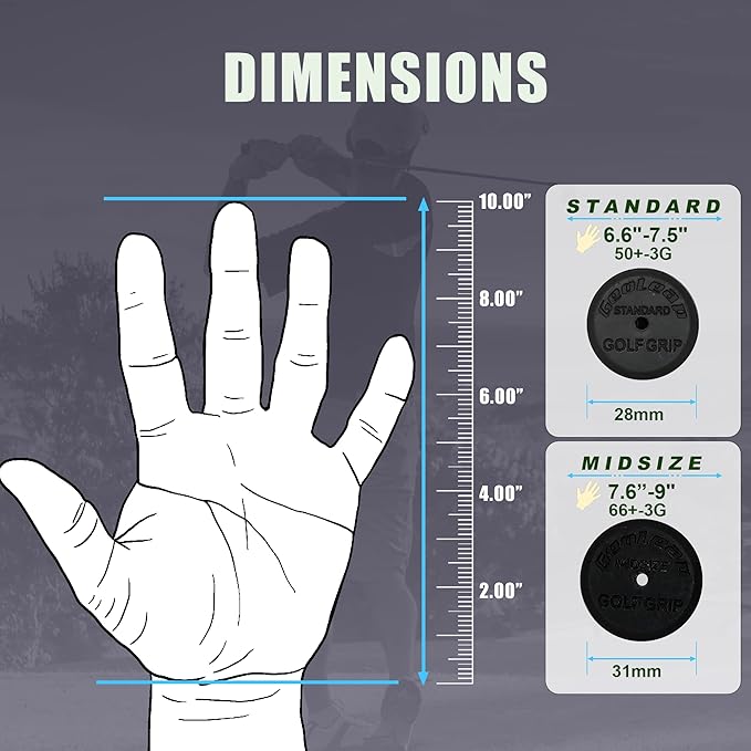 Geoleap Golf Grips Set of 13- Grips with Tapes and with All Repair Kits for Choice,Hybrid Golf Club Grips,Standard/Midsize,All Weather Contral, High Feedback & Traction.