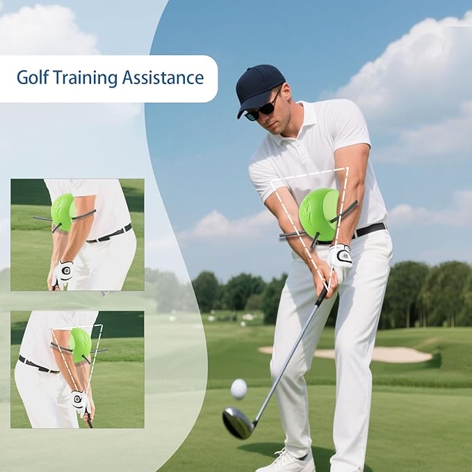 The Connector Golf Training Aid,Simple and Effective Training Tool,Golf Swing Trainer for Posture Correction Practice,Golf Training Aids Helps Train Proper Swing Mechanics,Arm Structure