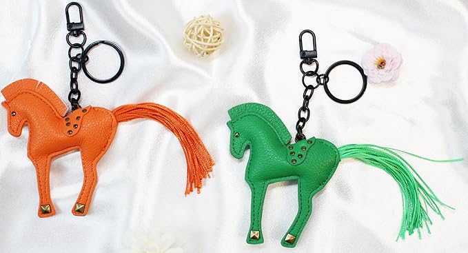 Horse Keychain, Hanging Charm Accessory for Purse, Bag and Backpacks Pony Key Chain for Women