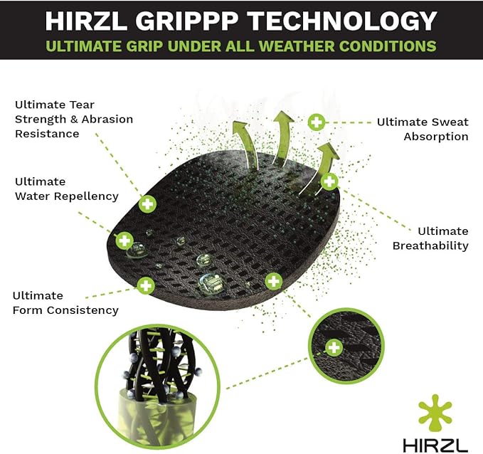 HIRZL GRIPPP FIT Ladies Golf Gloves – All Weather Womens Golf Glove (White/Black) | Kangaroo Leather & Lycra | Ultimate Grip/Wet or Dry | Breathable, Stretch Fit, Sweat Absorbent, Water Repellent